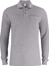 Basic polo met zakje lange mouw