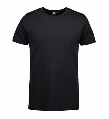 ID 1x1 rib T-shirt zwart