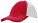 Chino twill cap met tech mesh achterkant wit/rood