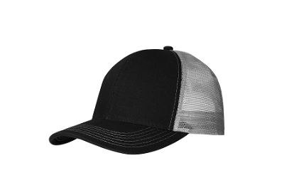 Premium chino twill trucker cap met mesh achterkant
