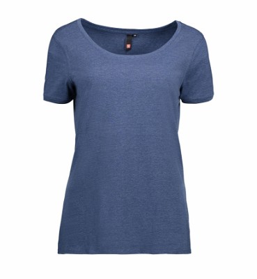 ID CORE dames T-shirt met ronde hals blauw-melange