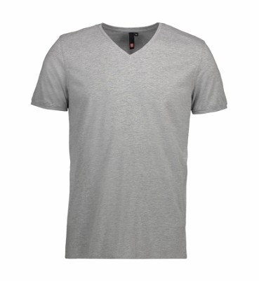 ID Core T-shirt met V-hals grijs-melange