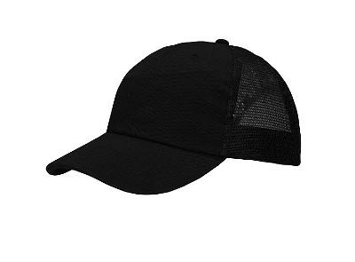 Chino twill cap met soft mesh achterkant zwart