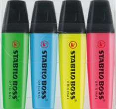 Stabilo Boss Original markeerstift set van 4