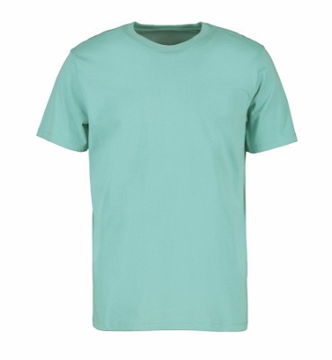 ID organic T-shirt met ronde hals stoffig aqua