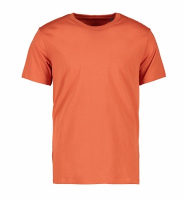 ID organic T-shirt met ronde hals koraalroze