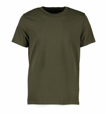 ID organic T-shirt met ronde hals olijfgroen
