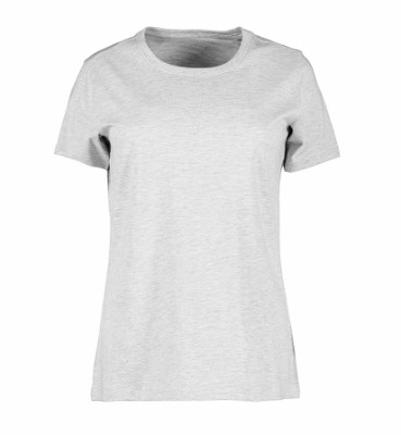 ID organic dames T-shirt met ronde hals lichtgrijs-melange