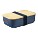 Midori bamboo lunchbox donkerblauw