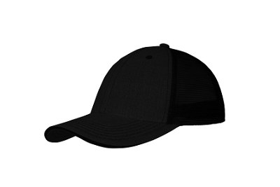 American twill trucker cap met mesh achterkant grijs/zwart