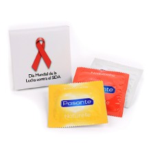 Full color envelop met 3 Pasante condooms