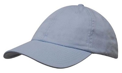 Premium washed chino twill baseball cap poederblauw