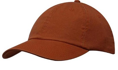 Premium washed chino twill baseball cap roest
