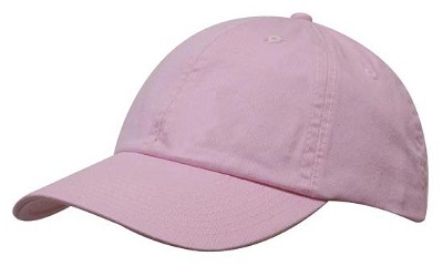 Premium washed chino twill baseball cap roze