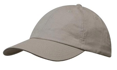 Premium washed chino twill baseball cap klei bruin