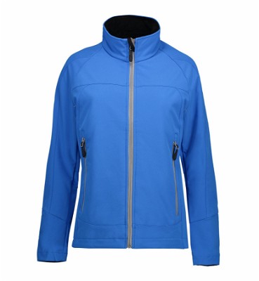 ID ademende dames softshell jas blauw