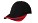 Heavy brushed cap met geborduurd detail zwart/rood