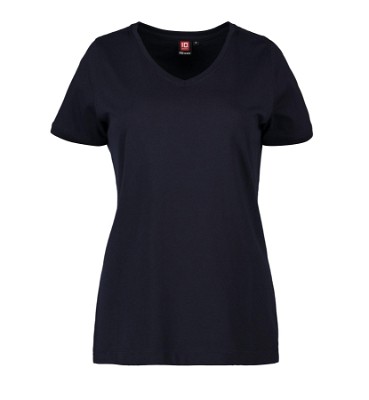 ID PRO Wear CARE dames T-shirt met V-hals navy