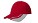 Heavy brushed cap met gebogen inkepingen rood/wit