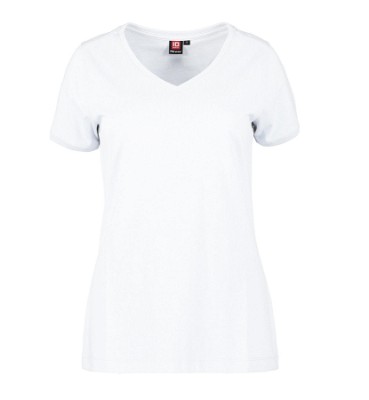 ID PRO Wear CARE dames T-shirt met V-hals wit