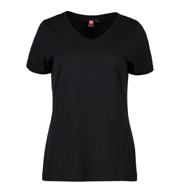 ID PRO Wear CARE dames T-shirt met V-hals zwart