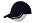 Heavy brushed cap met gebogen inkepingen zwart/wit