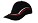 Heavy brushed cap met gebogen details zwart/wit/rood