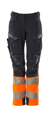 Mascot Accelerate Safe stretch dames werkbroek 19178 donkermarine/hi-vis oranje