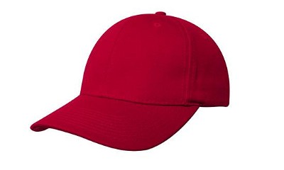 Luxe chino twill baseball cap rood