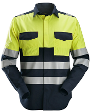 Snickers ProtecWork shirt met lange mouwen high-vis klasse 1 8560