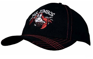 Heavy brushed cap met kruislingse contrasterende stiksels
