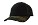 Heavy brushed cap met kruislingse contrasterende stiksels zwart/goud