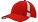 Heavy brushed cap met contrasterende sluiting en inkepingen rood/wit