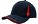 Heavy brushed cap met contrasterende inkepingen op de kroon navy/rood