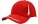 Heavy brushed cap met contrasterende inkepingen op de kroon rood/wit