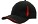 Heavy brushed cap met contrasterende inkepingen op de kroon zwart/rood
