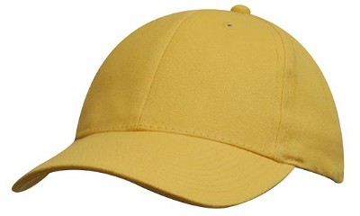Classic heavy brushed baseball cap goud