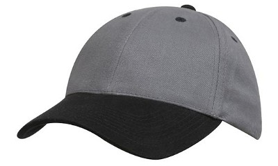 Classic heavy brushed baseball cap houtskool/zwart