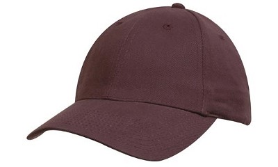 Classic heavy brushed baseball cap kastanjebruin