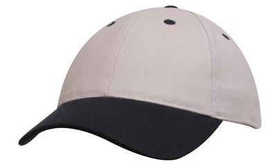 Classic heavy brushed baseball cap steengrijs/navy