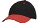 Classic heavy brushed baseball cap zwart/rood