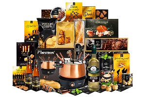 Kaasfondue in koper