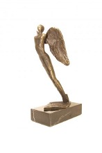 Bronzen sculptuur engel