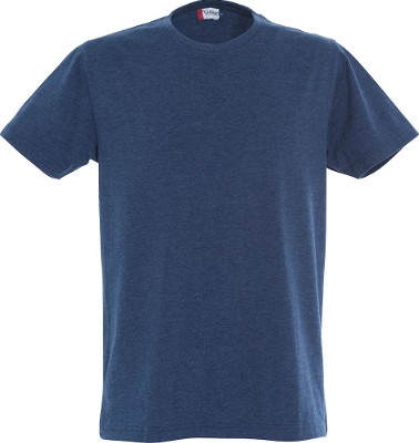 Classic T-shirt blauw melange