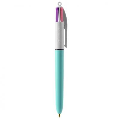 BIC 4 kleuren pen fashion lichtblauw