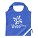 Strawberry polyester opvouwbare tas blauw