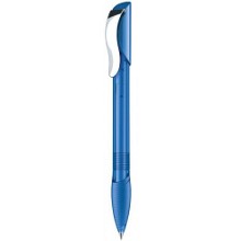 Senator Hattrix Transparant balpen met soft grip en metalen clip