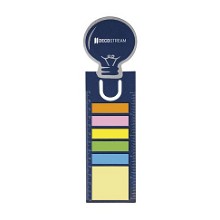 Boekenlegger met zelfklevende memovelletjes en liniaal