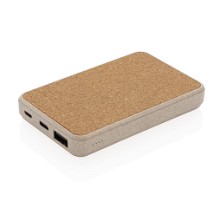 Kurk en tarwestro zakformaat powerbank | 5.000 mAh