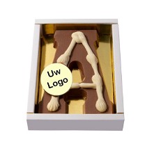Luxe chocoladeletter 240 gram | UTZ gecertificeerd | Met logo